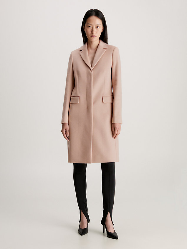 grey wool coat for women calvin klein