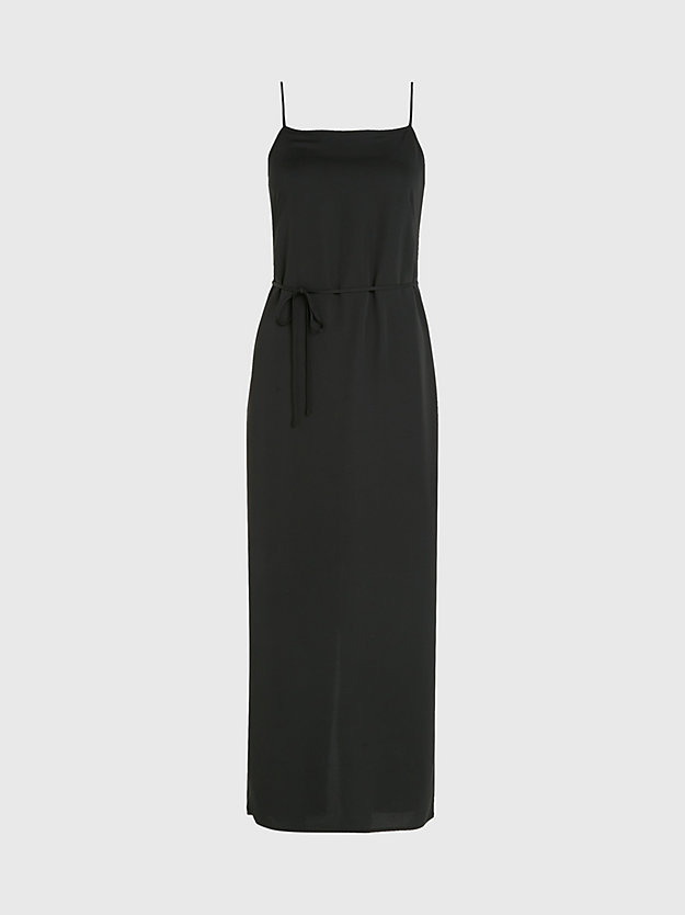 ck black wsuwana sukienka midi z krepy dla kobiety - calvin klein
