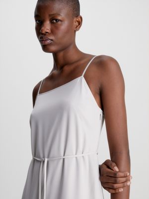 Calvin klein deals white slip dress