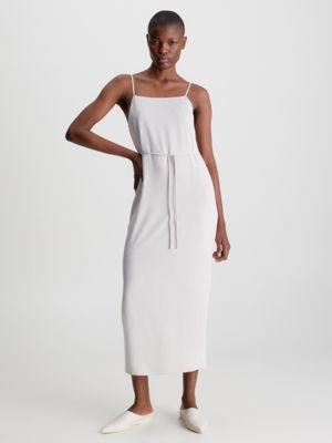 Calvin klein white midi on sale dress