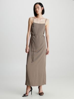 Elegant slip dress made from viscose twill