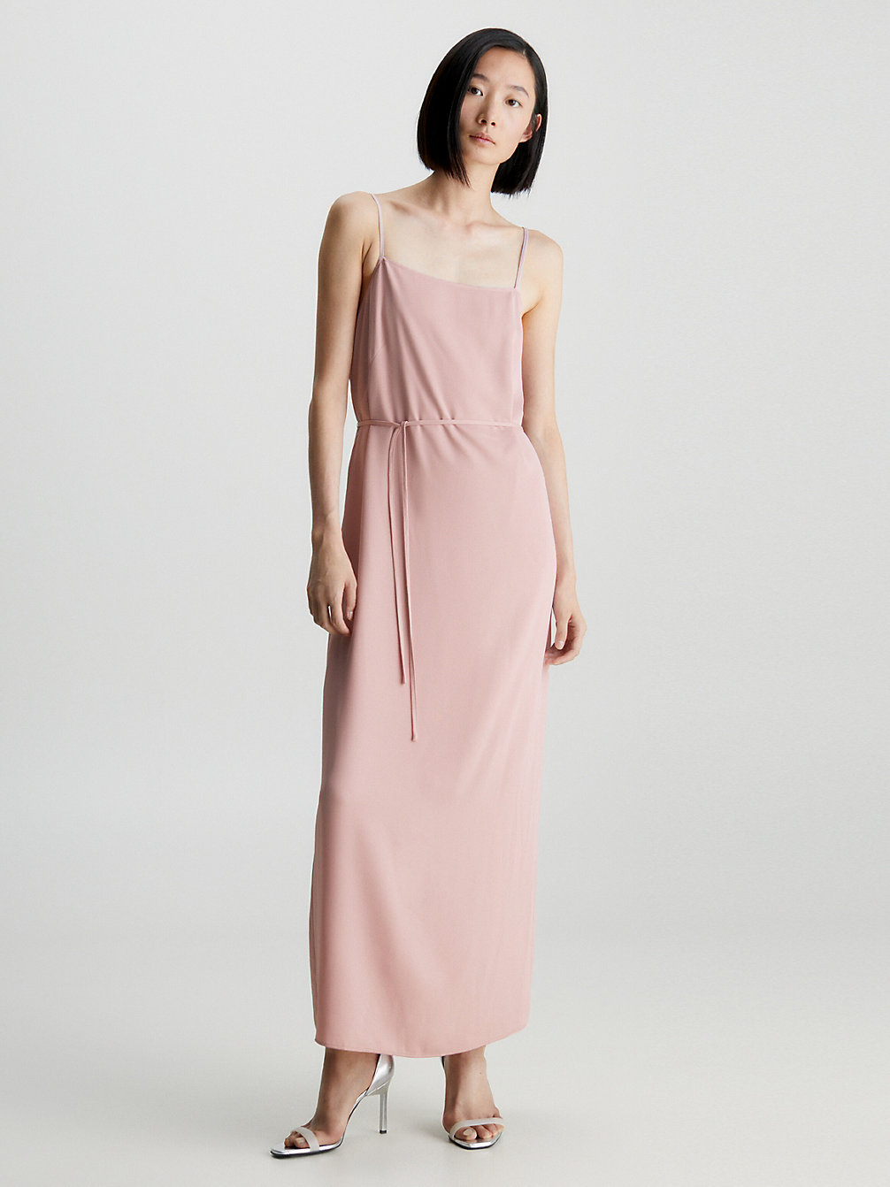 PALE MAUVE Crepe Midi Slip Dress undefined women Calvin Klein