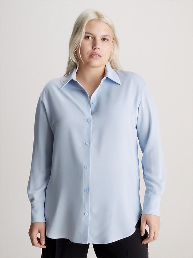 chemise relaxed légère en crêpe arctic ice pour femmes calvin klein