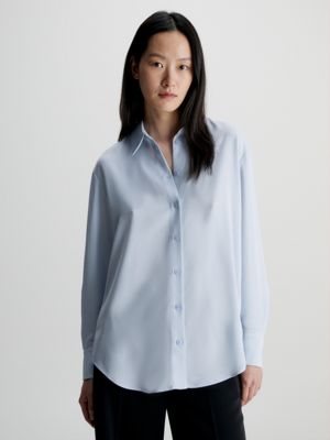 Calvin klein silk outlet shirt