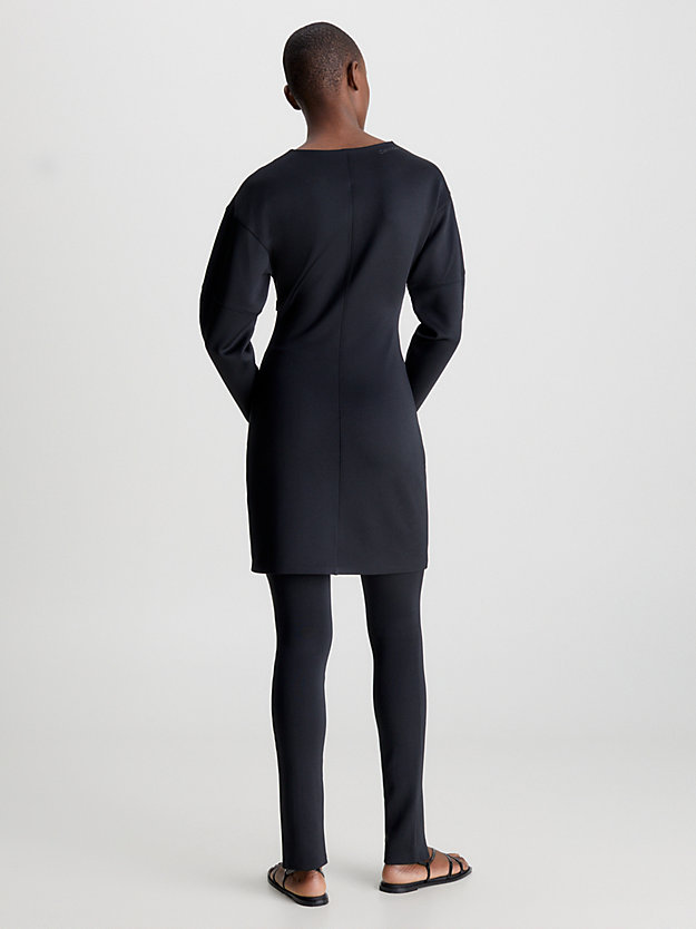 CK BLACK Slim Long Sleeve Fitted Dress for women CALVIN KLEIN
