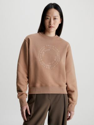 Sweat-Shirt À Capuche Femme Surdimensionné Et Zippé Calvin Klein