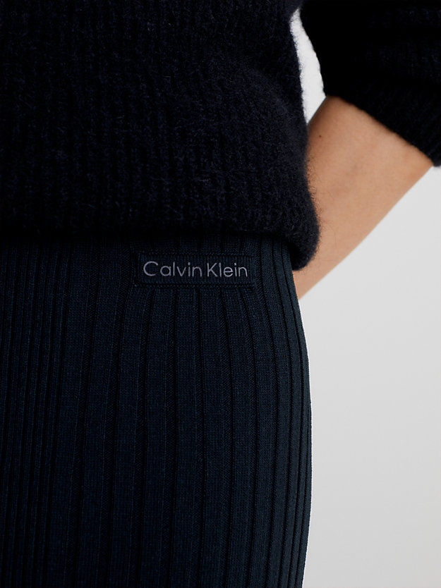 CK BLACK Wąska spódnica maxi o ściągaczowym splocie dla Kobiety CALVIN KLEIN