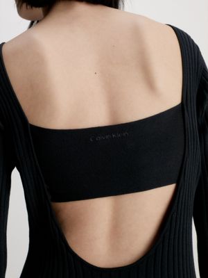 Slim Ribbed Open Back Dress Calvin Klein® | K20K205753BEH