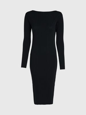 Slim Ribbed Open Back Dress Calvin Klein® | K20K205753BEH
