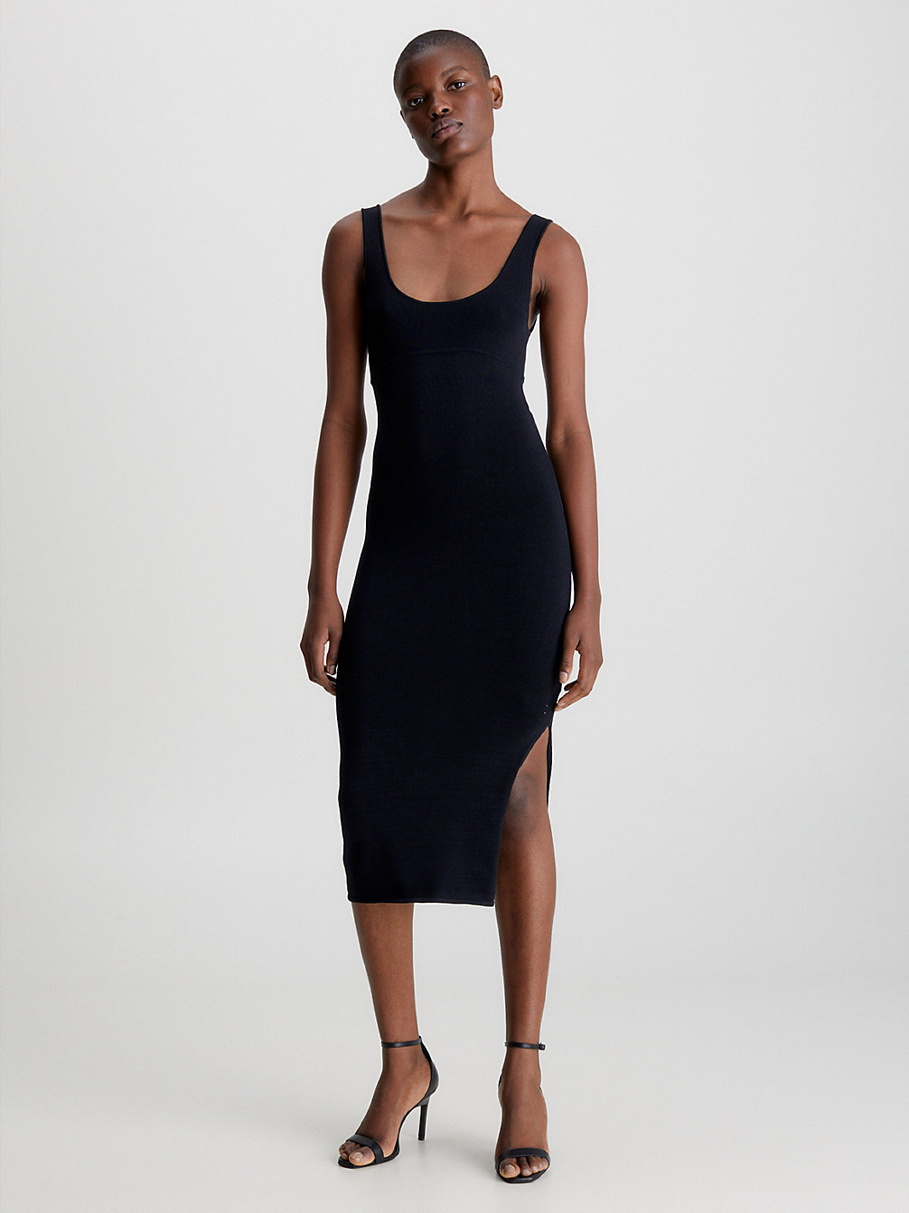 CK BLACK Slim Knitted Bodycon Dress undefined women Calvin Klein