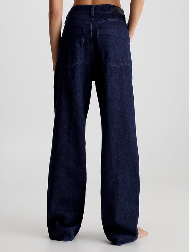 denim high rise wide leg jeans for women calvin klein