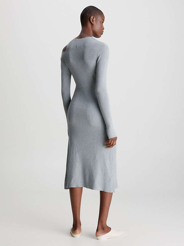 BELGIAN BLOCK / SEDONA SAGE Schmal geripptes Midi-Kleid für Damen CALVIN KLEIN