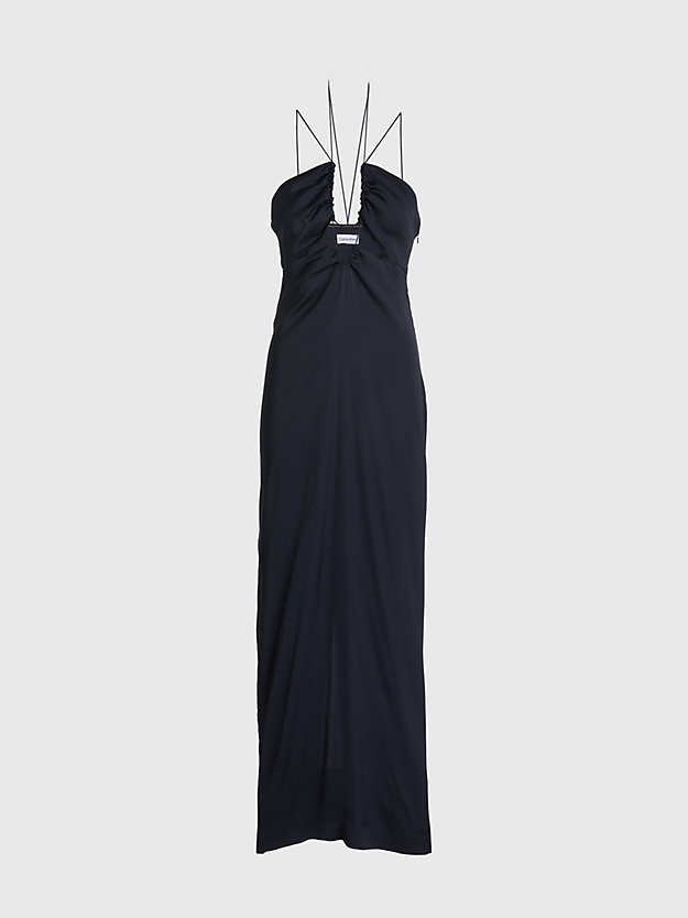 CK BLACK Slim Strappy Maxi Slip Dress for women CALVIN KLEIN