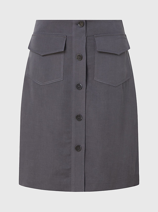 wet slate plus size buttoned straight skirt for women calvin klein