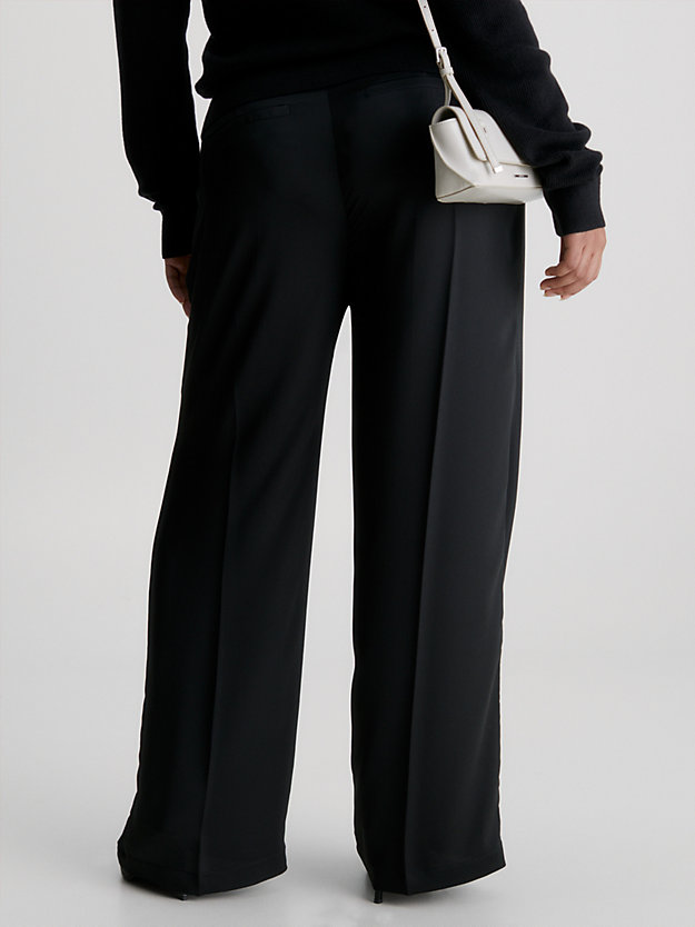 CK BLACK Pantaloni a gamba larga Plus Size da donna CALVIN KLEIN