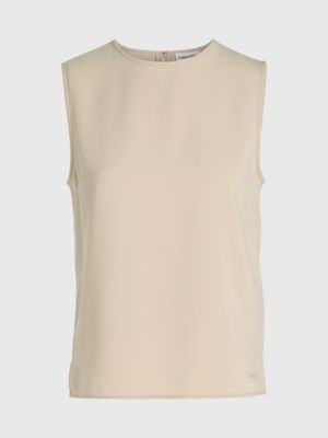 Structured Twill Sleeveless Top Calvin Klein®