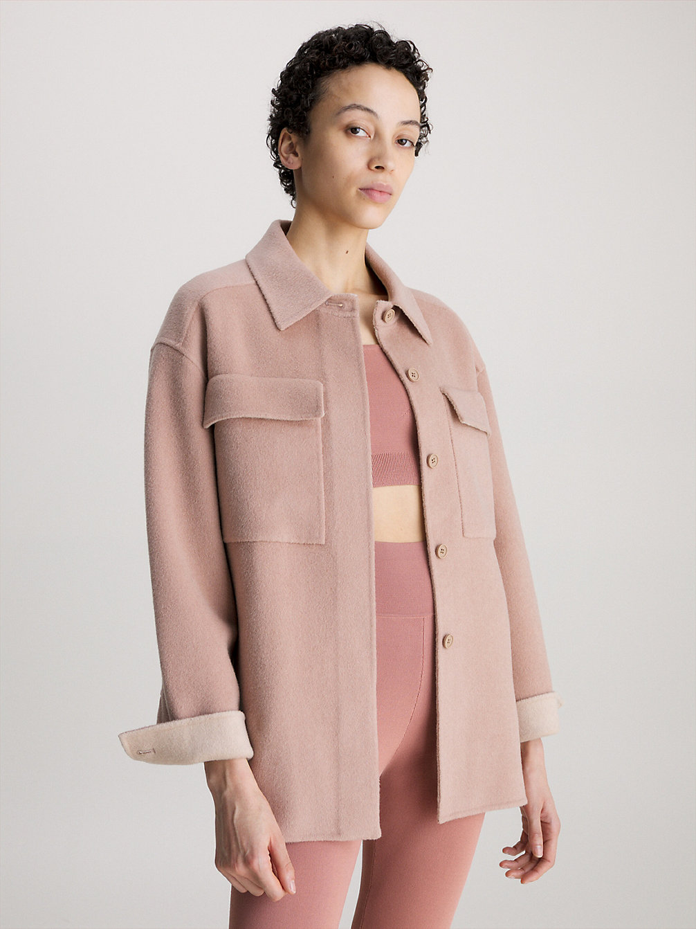 ROEBUCK / MOONLIGHT Relaxed Wool Shacket undefined women Calvin Klein