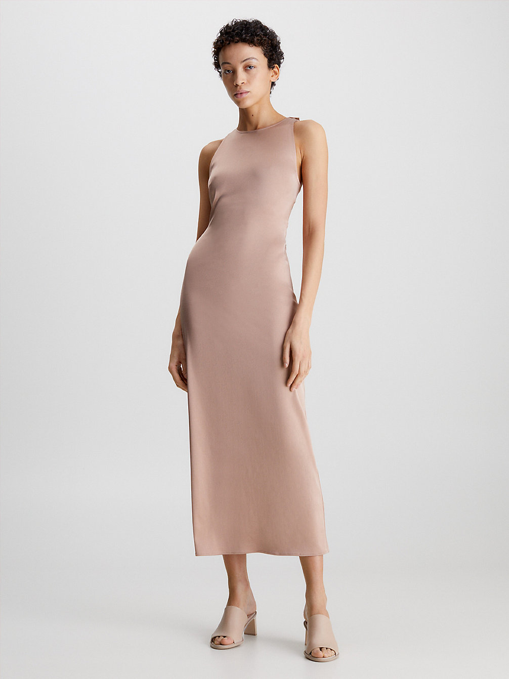 ROEBUCK Robe Longueur Midi Slim Au Design Croisé Dans Le Dos undefined femmes Calvin Klein