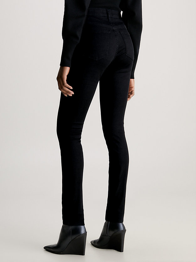 denim black high rise skinny jeans voor dames - calvin klein