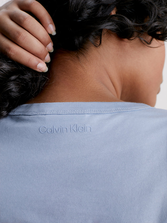 camiseta de tirantes slim de talla grande blue de mujer calvin klein