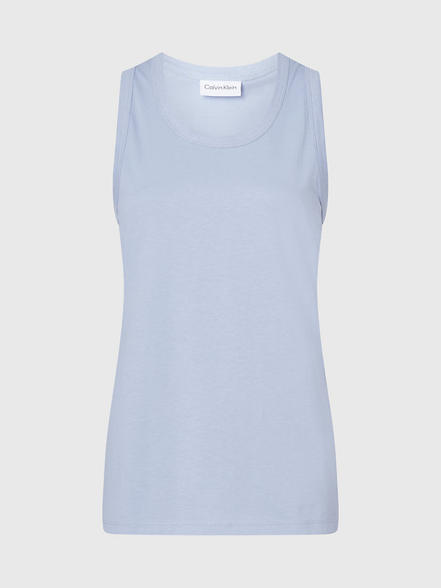 camiseta de tirantes slim de talla grande blue de mujer calvin klein