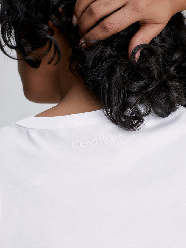 camiseta de tirantes slim de talla grande bright white de mujer calvin klein