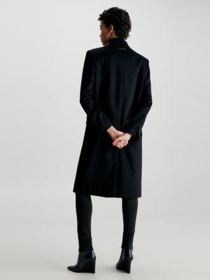 Calvin klein double breasted wool coat sale