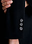 ck black zweireiher-mantel aus wolle für damen - calvin klein
