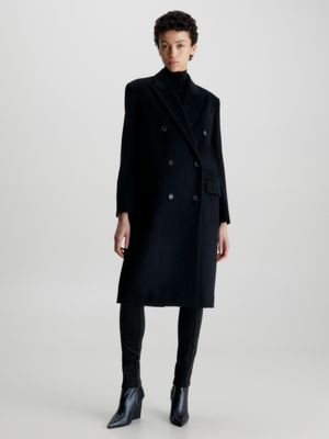 Wool Double Breasted Coat Calvin Klein K20K205935BEH