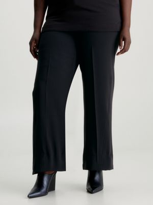 Structured Twill Wide Leg Trousers Calvin Klein®