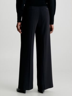 Structured Twill Wide Leg Trousers Calvin Klein®