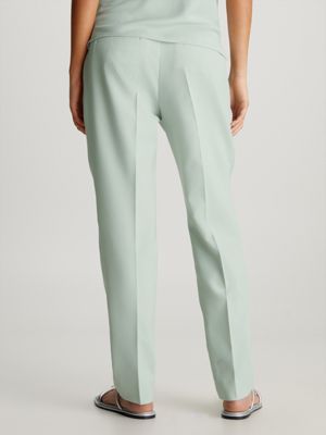 morning frost slim tapered ankle trousers for women calvin klein