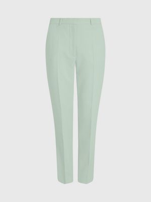 morning frost slim tapered ankle trousers for women calvin klein