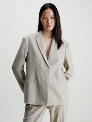 Oversized Tailored Wool Blazer Calvin Klein®