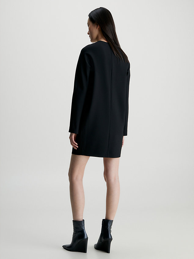 black swobodna sukienka o luźnym kroju dla kobiety - calvin klein