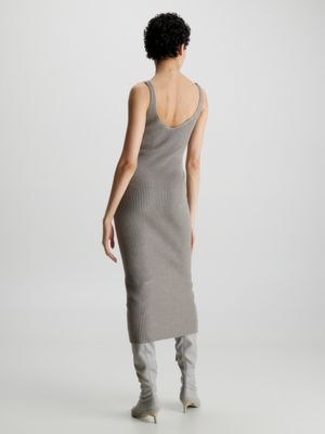 Slim Wool Ribbed Slip Dress Calvin Klein® | K20K205975P9X