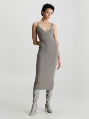 Rib-knit Slip Dress