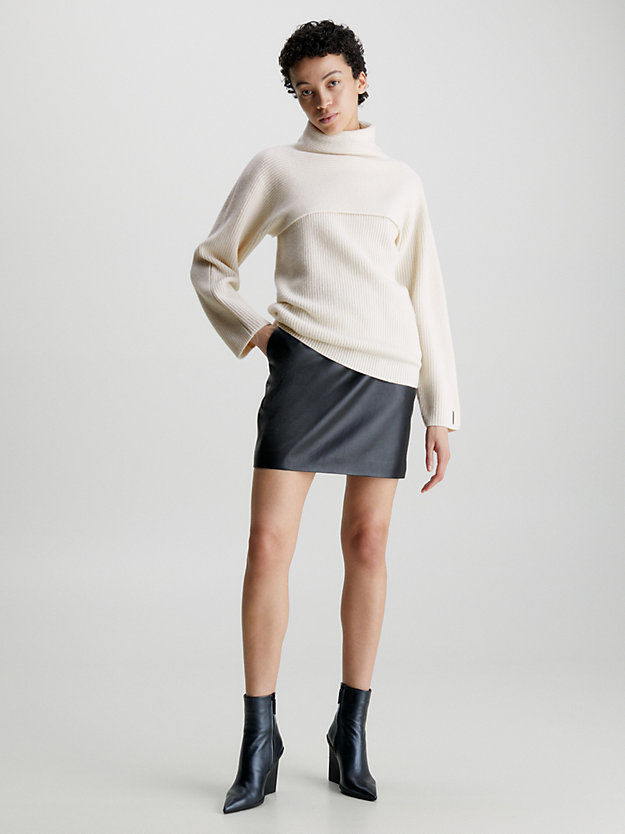 maglione in lana modello relaxed vanilla ice da donna calvin klein