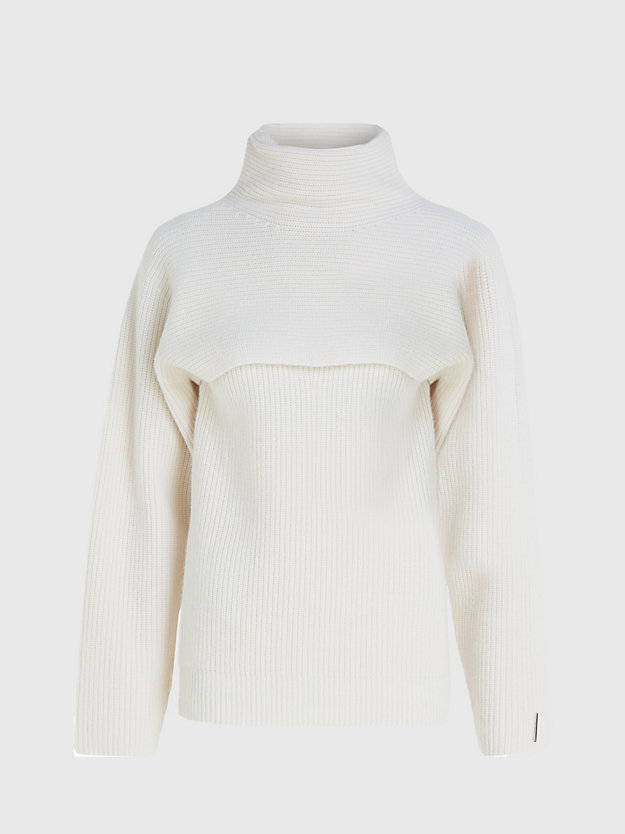 maglione in lana modello relaxed vanilla ice da donna calvin klein