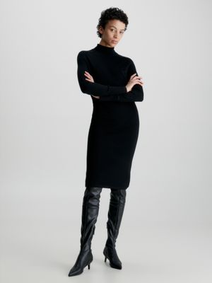 Wool Roll Neck Bodycon Dress Calvin Klein® | K20K205992BEH