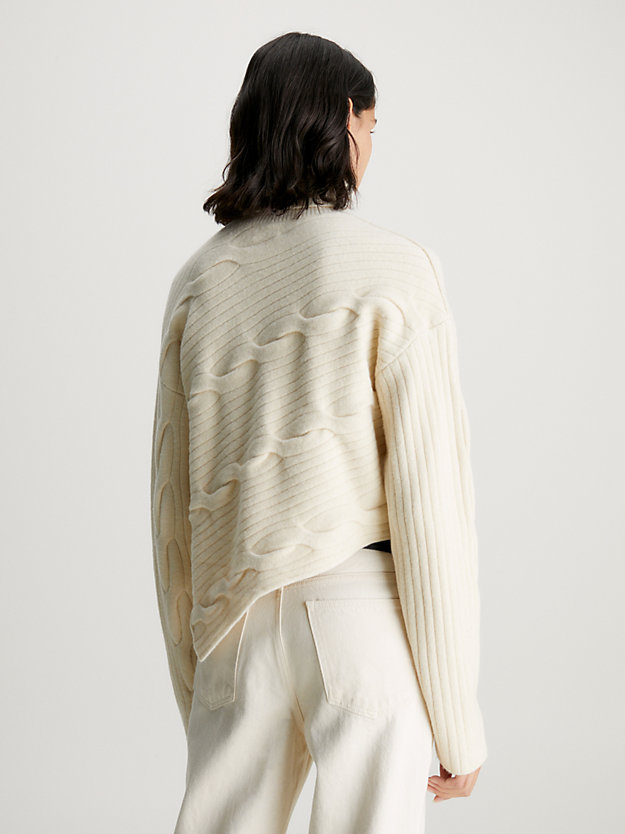 maglione lavorato a maglia asimmetrico angora da donna calvin klein