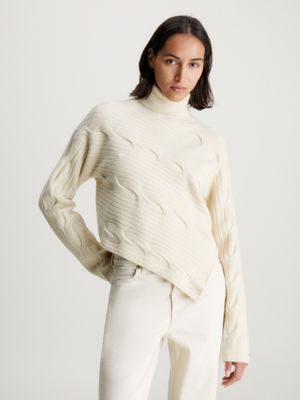 Calvin klein 2025 white jumper womens