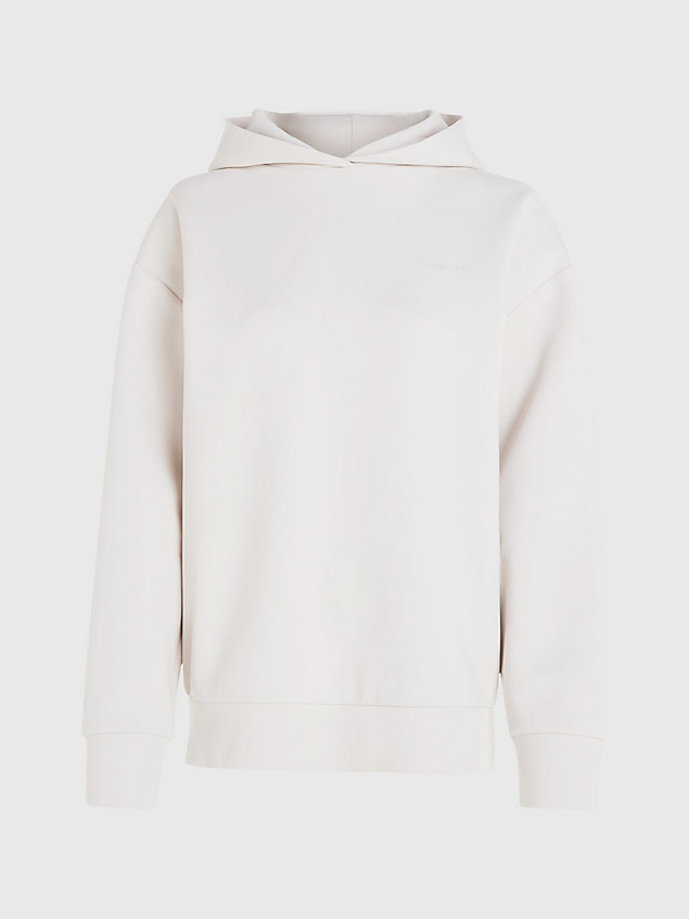 blue relaxed hoodie for women calvin klein