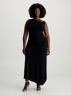 Calvin klein black on sale dress plus size