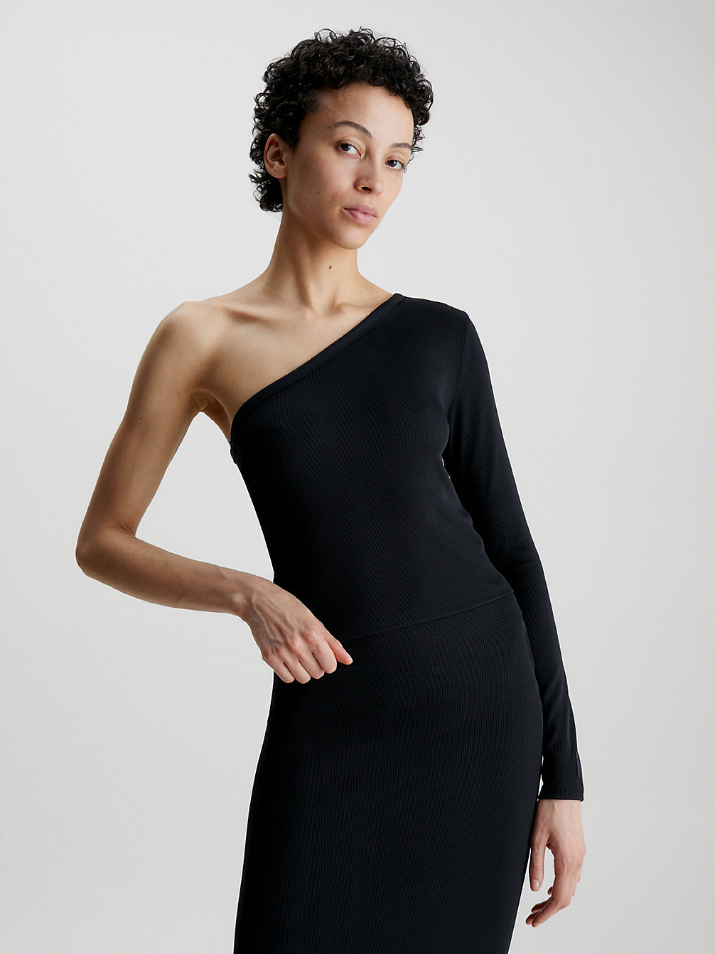 CK BLACK Slim One Shoulder Top undefined women Calvin Klein