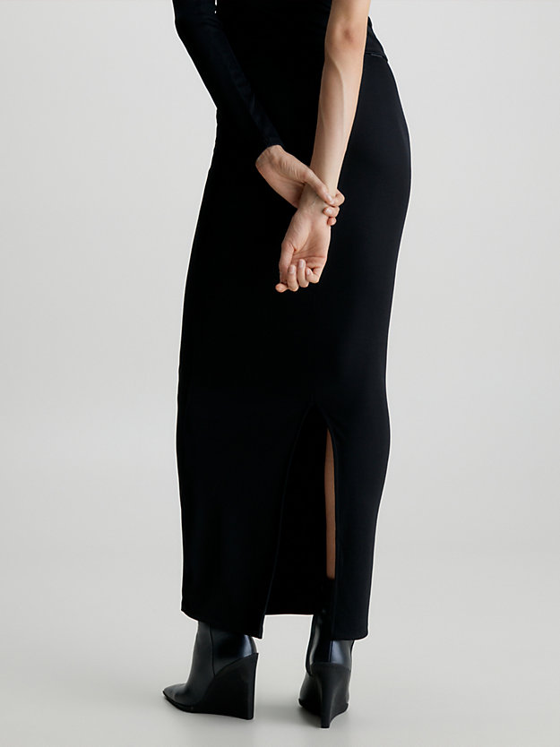 ck black rok met slank uitgesneden detail voor dames - calvin klein