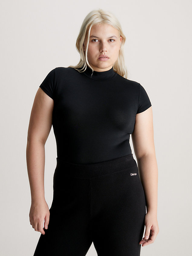 black wąskie mody z modalu dla kobiety - calvin klein
