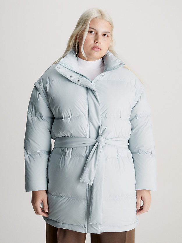 chaqueta de plumas convertible sin costuras arctic ice de mujer calvin klein