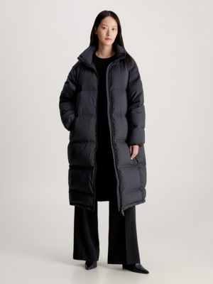 Long Wool Coat, Women's Winter Coat, Hooded Coat, Maxi Coat, Navy