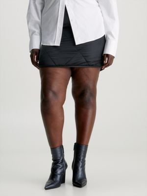 minifalda acolchada black de mujeres calvin klein